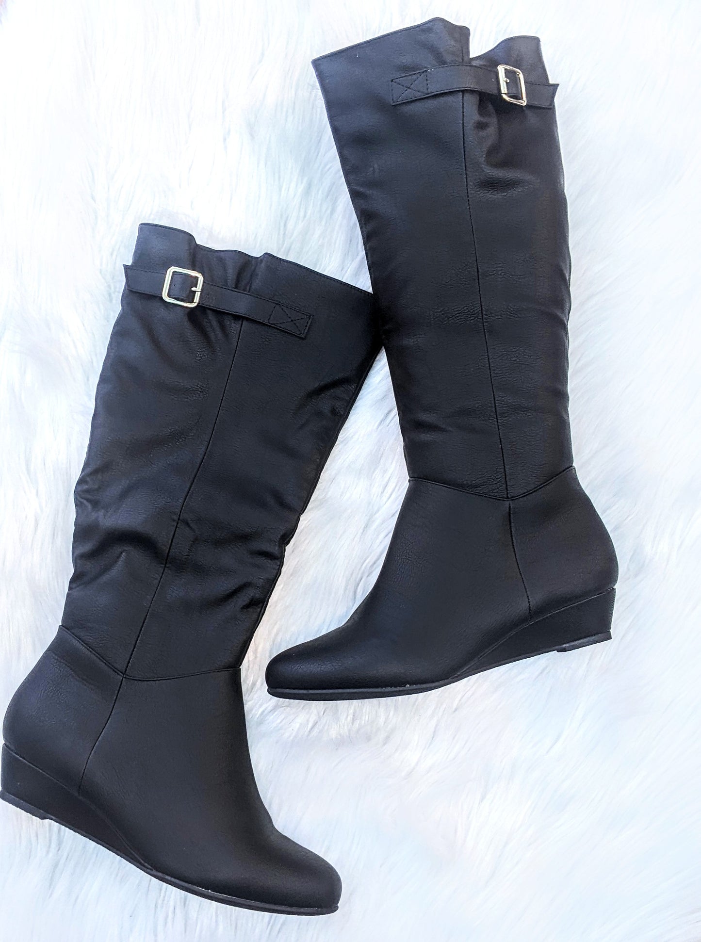 Anna Small Platform Boot Blk