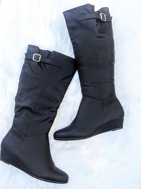 Anna Small Platform Boot Blk