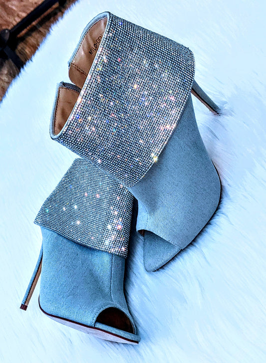 Carry Studded Peep Toe Bootie