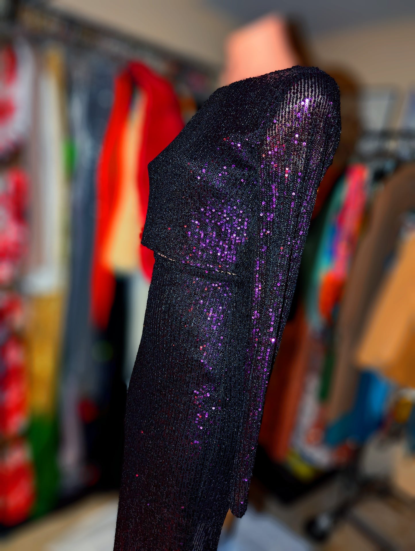 Taylor 2pc Sequin Crop Top and Skirt Set