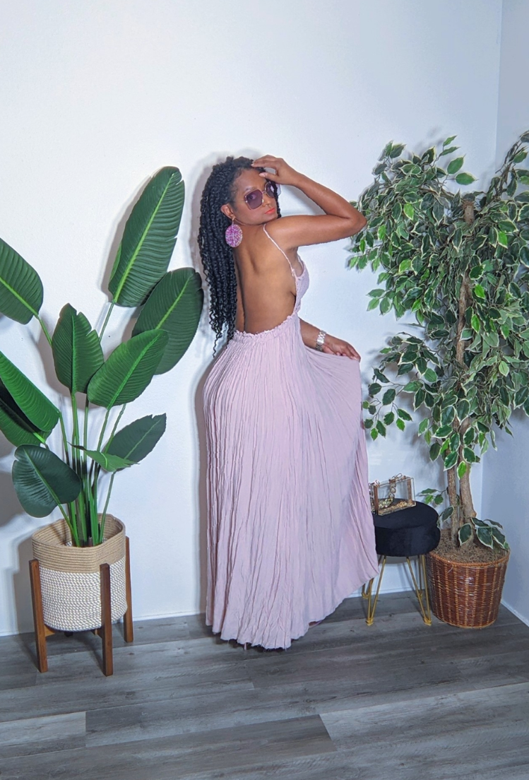 Thera Pleated Maxi Dress