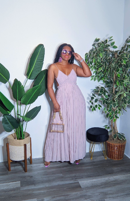 Thera Pleated Maxi Dress