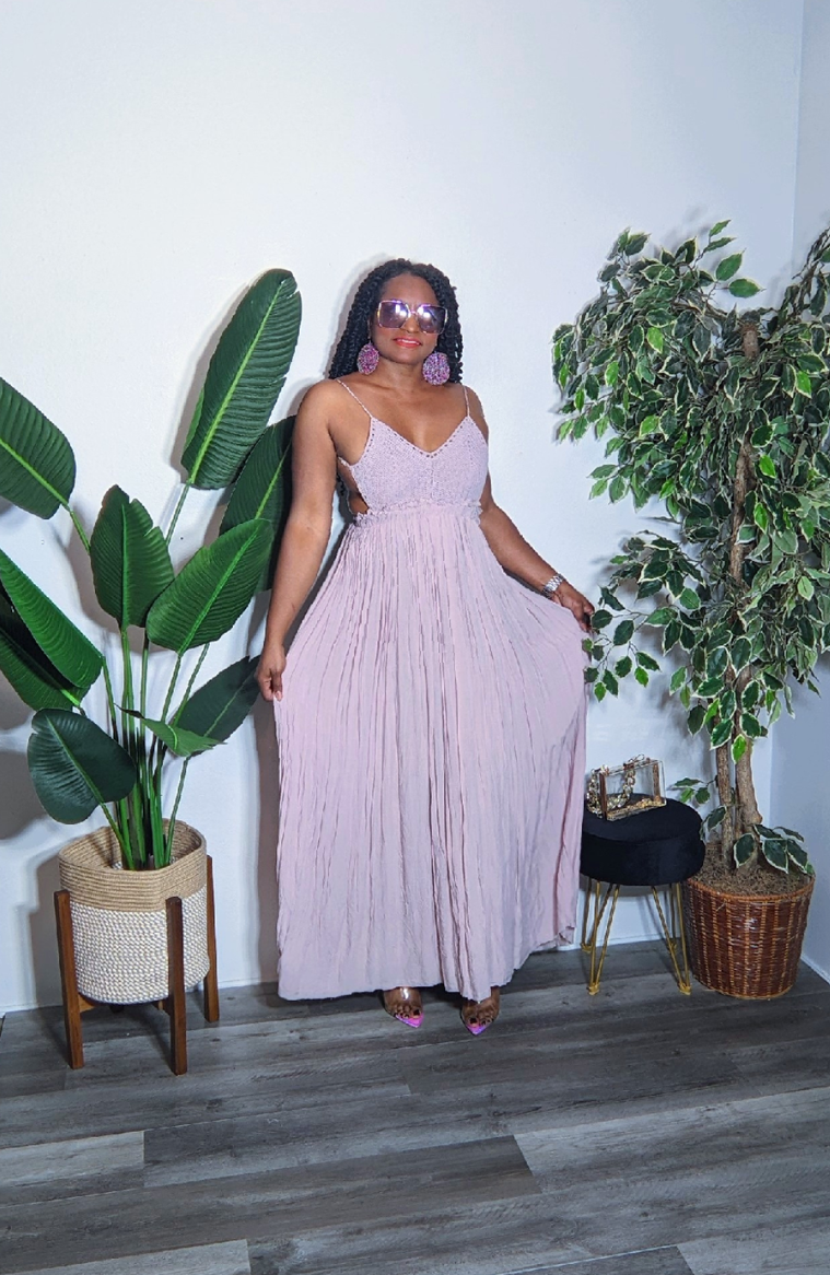 Thera Pleated Maxi Dress