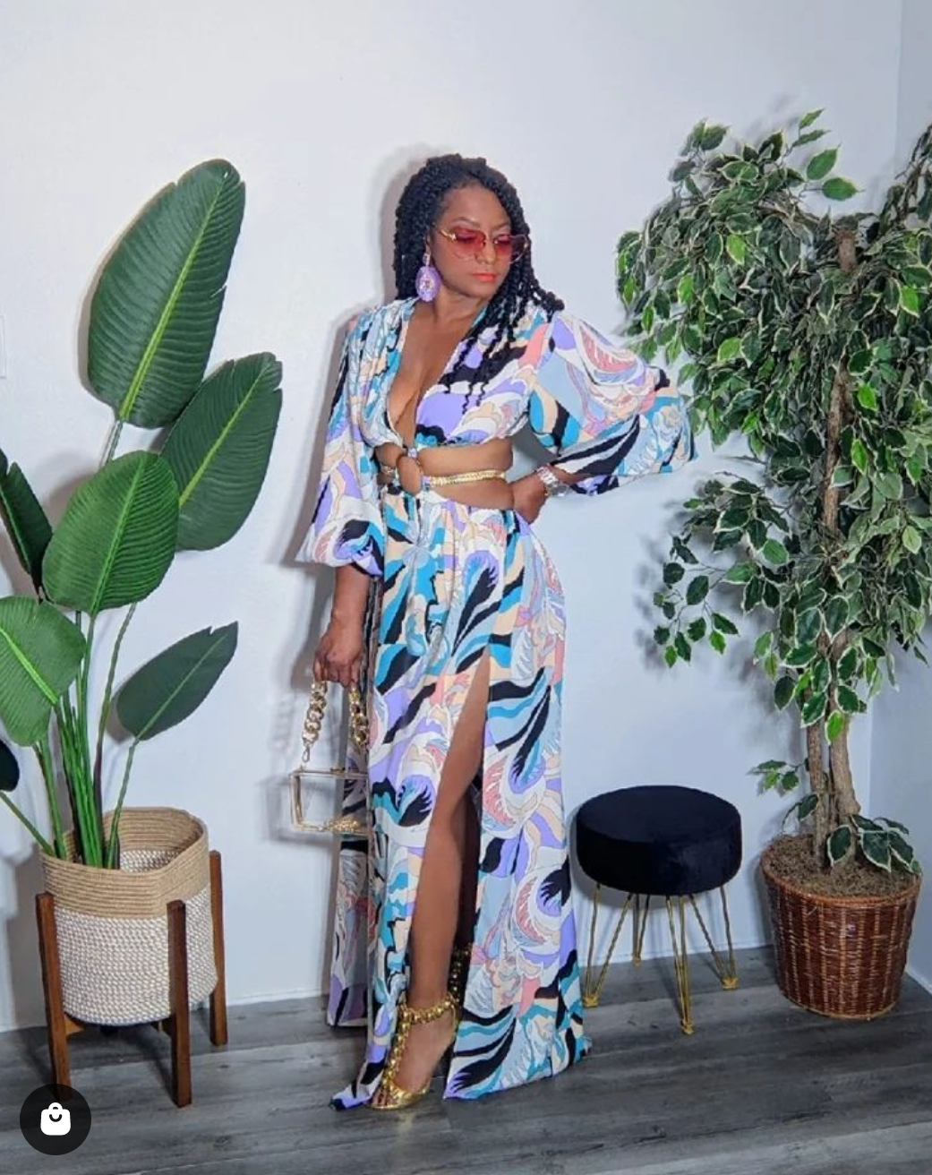 Gracie Front Ring Maxi Dress