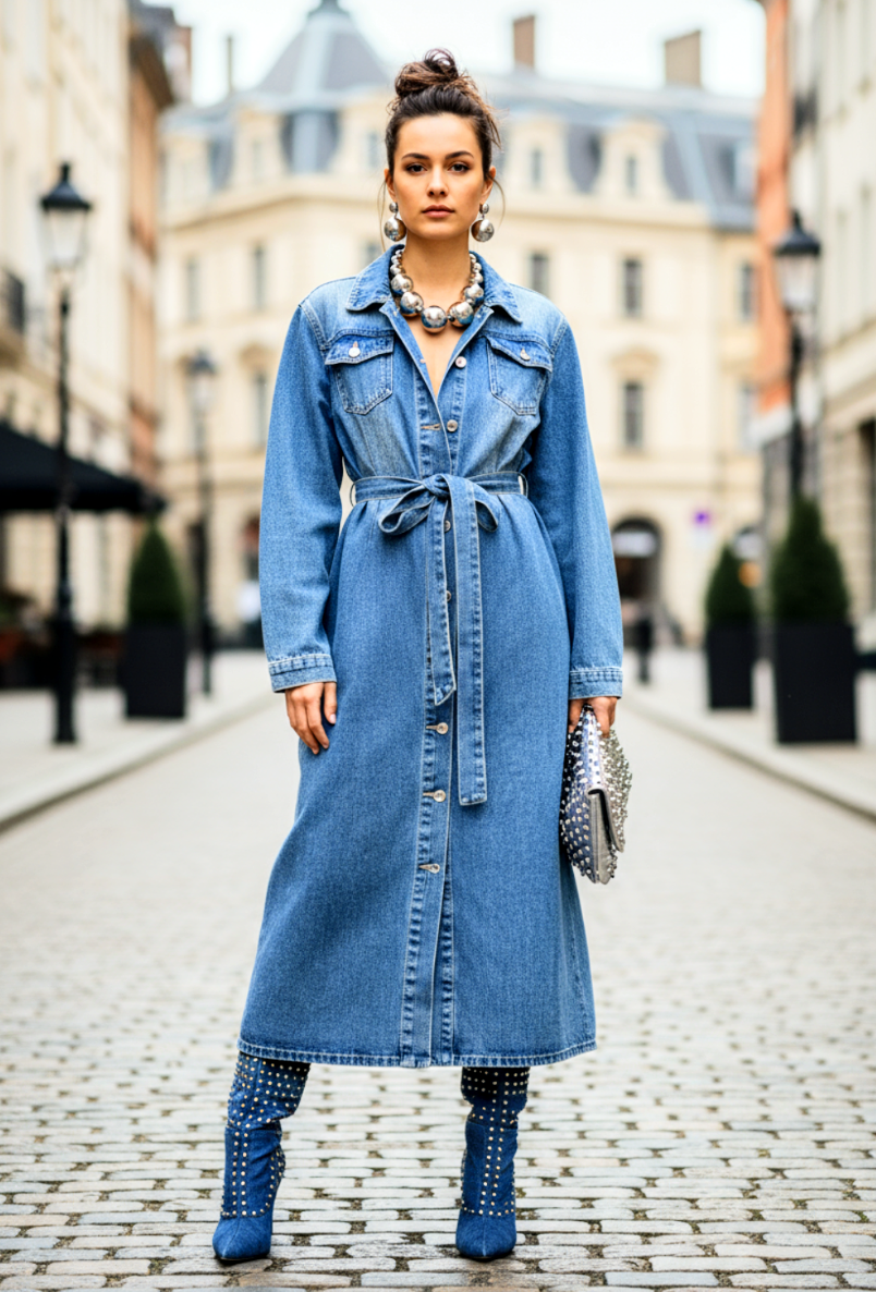Denim Tie Dress
