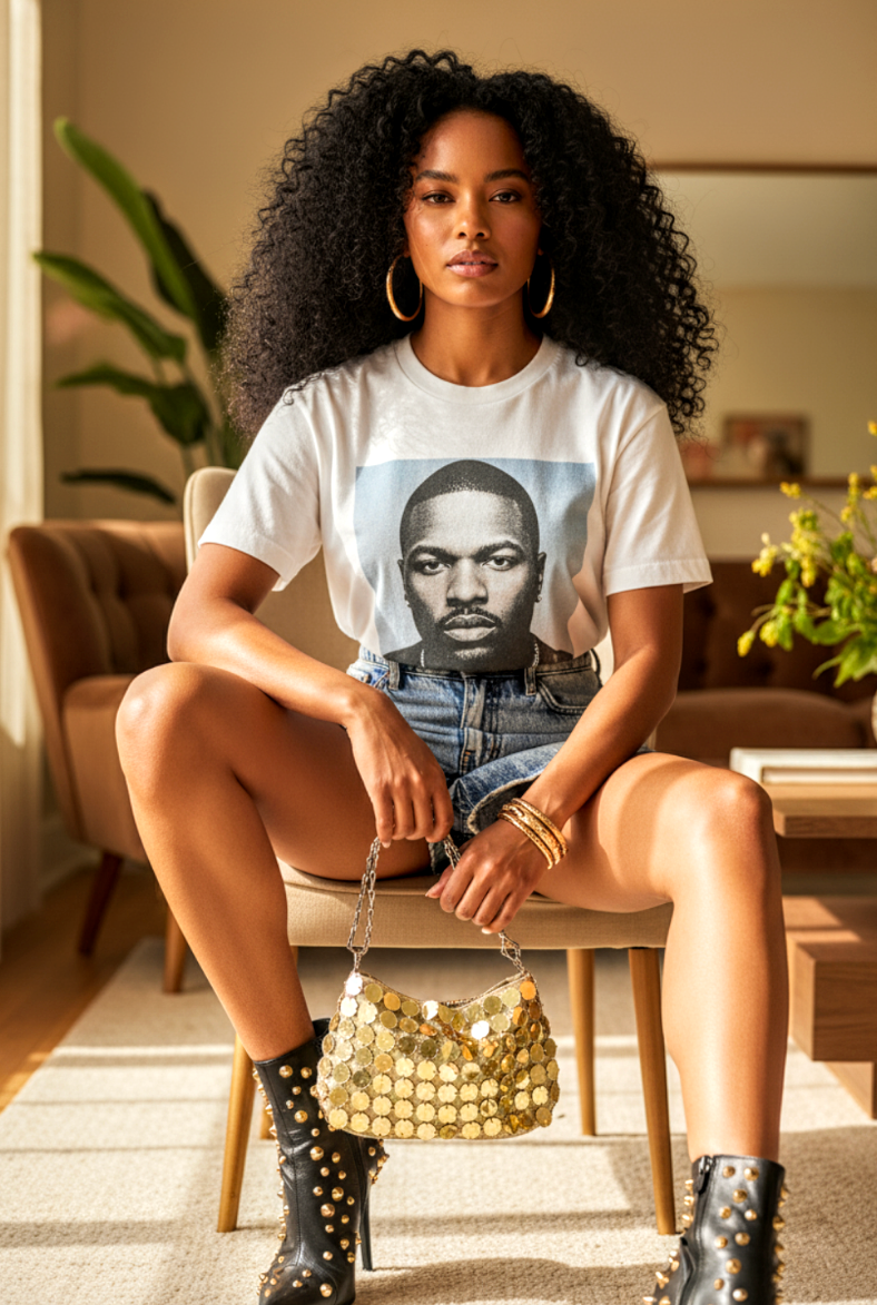 Circle ring handbag gold