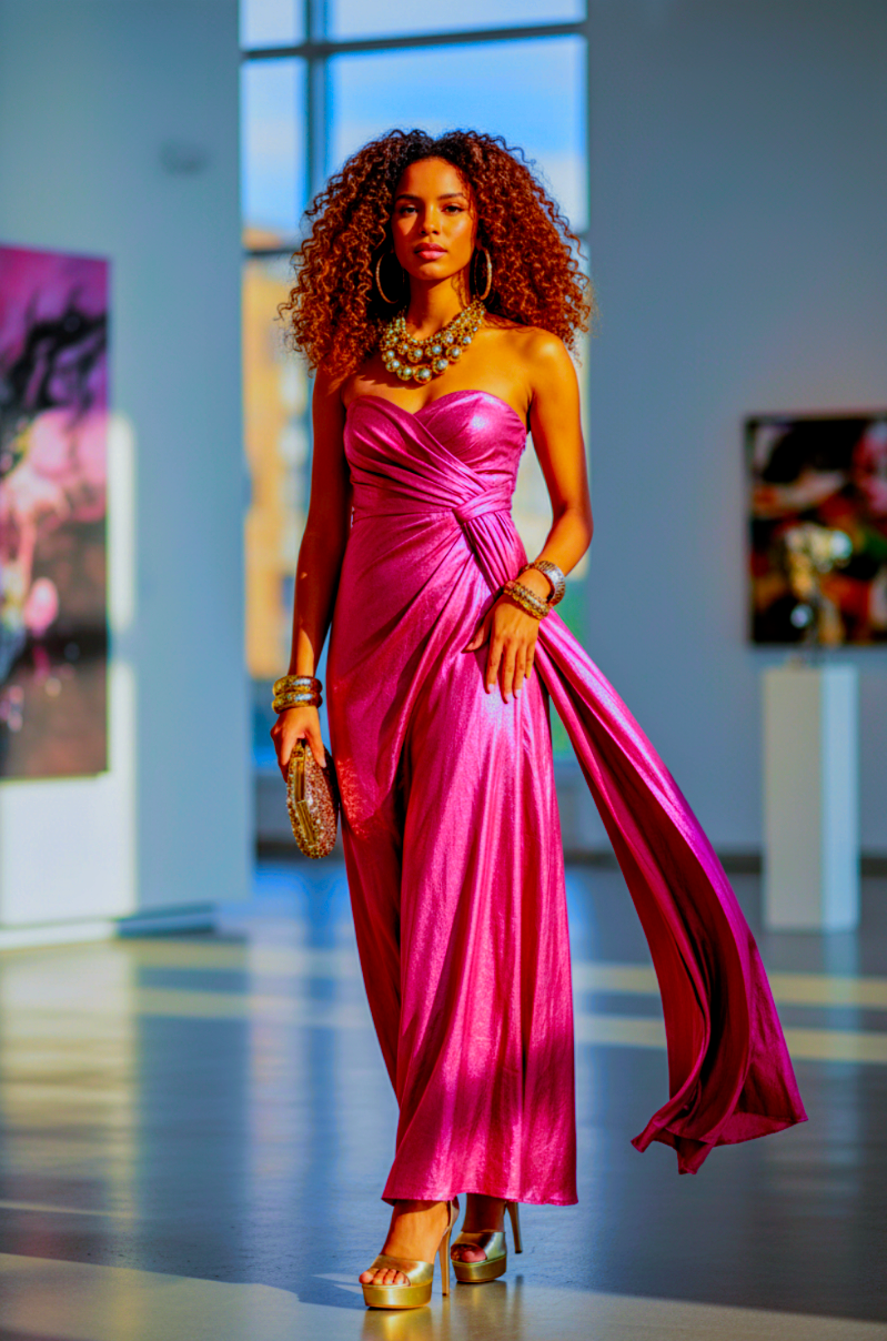 Lily Open Leg Long Dress