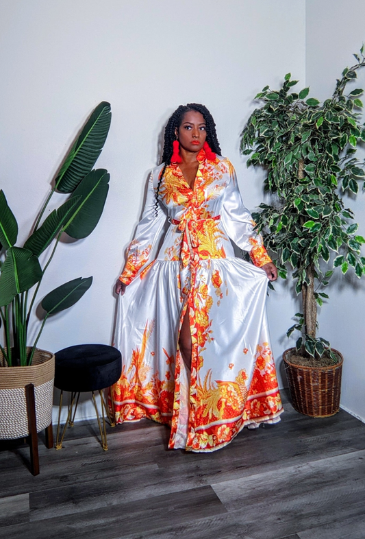 Teffy Long Printed Dress