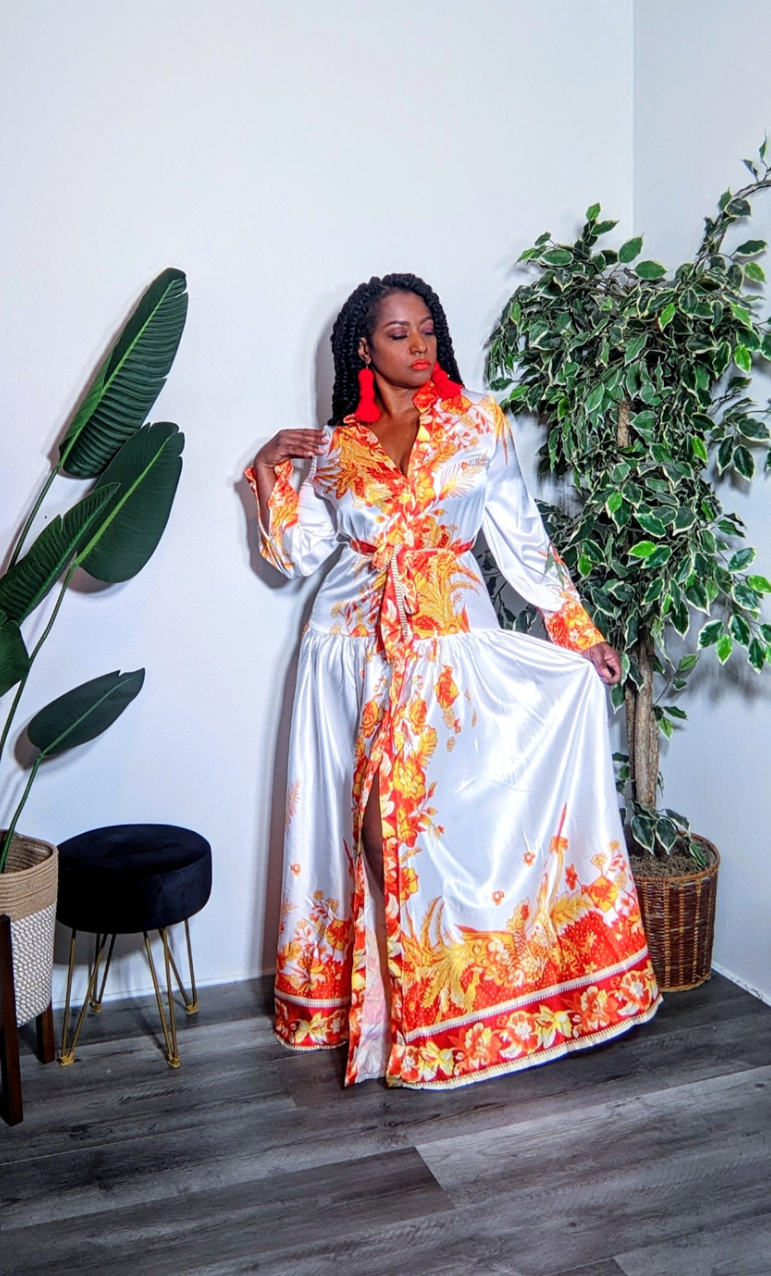 Teffy Long Printed Dress