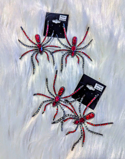 Jeweled Spider Earrings