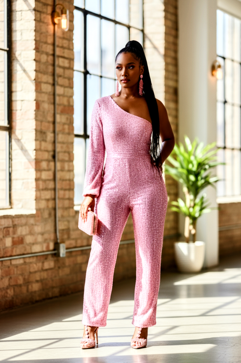 One Arm Seq Jumper Rose Gold