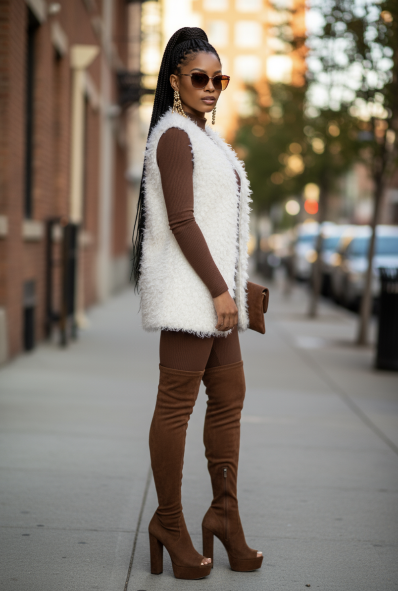 Fur Vest White
