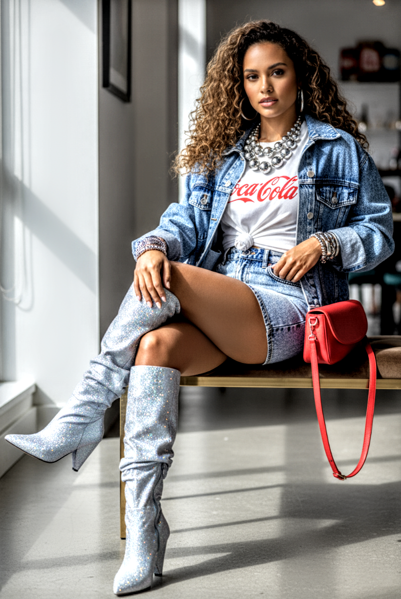 Shimmer Scrunch Boot Silver (Final Sale)