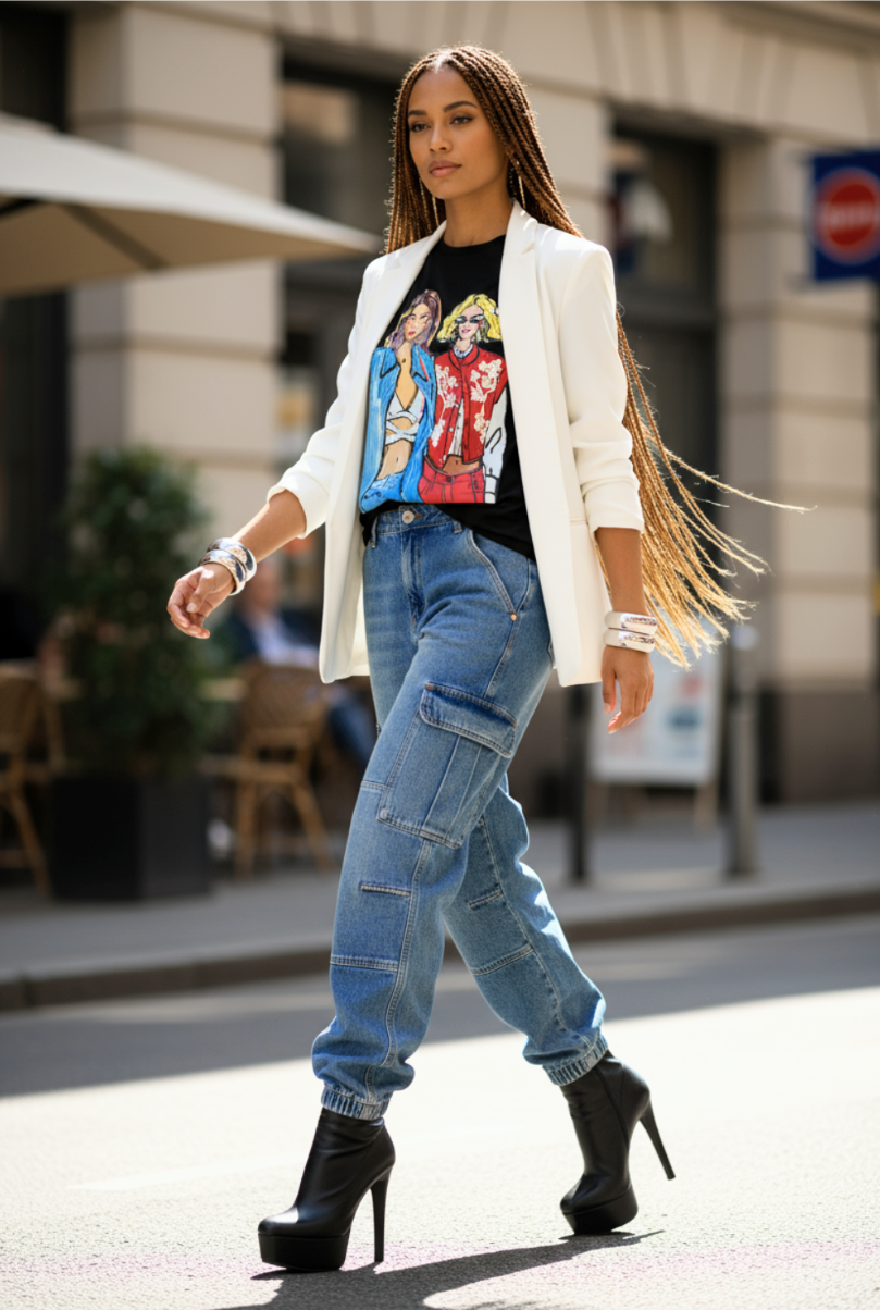 My Sis Jeweled Tee Black or White