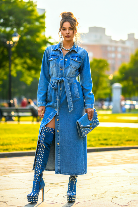 Denim Tie Dress