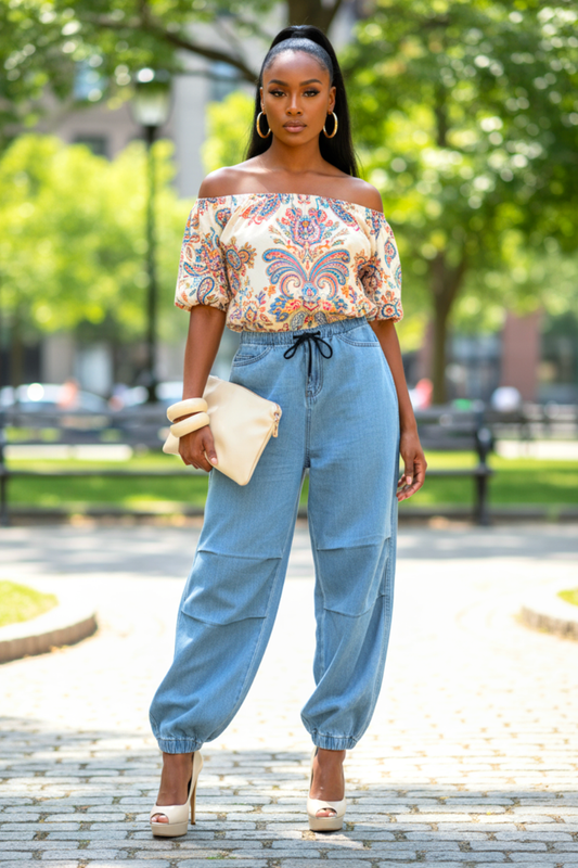 Winnie Denim Pull Pants