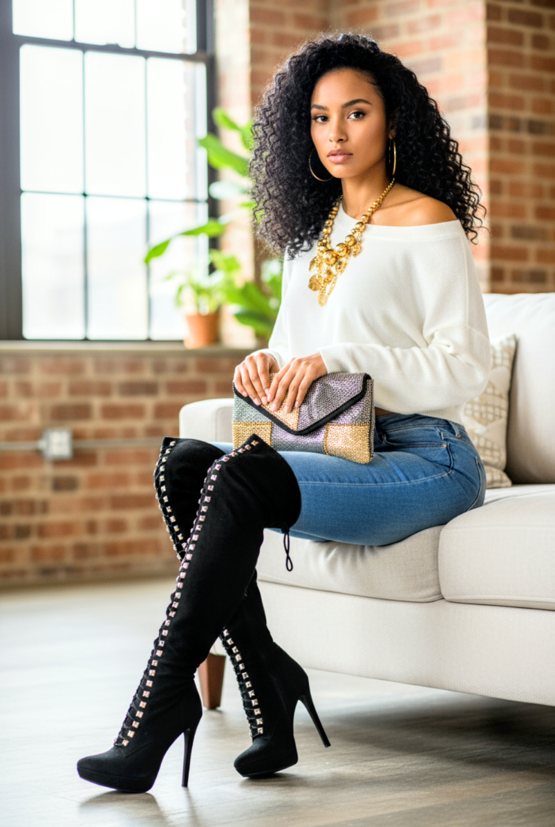 ZIGGY BRAND suede thigh high boot