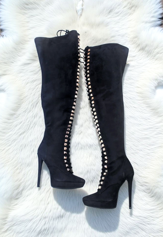 ZIGGY BRAND suede thigh high boot