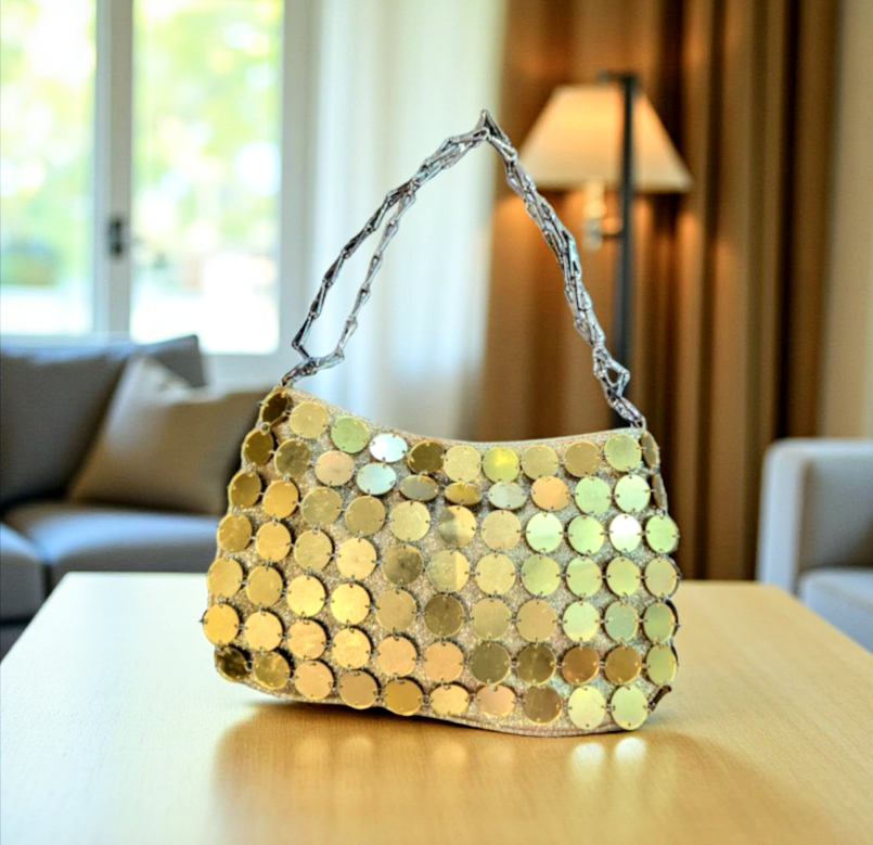 Circle ring handbag gold