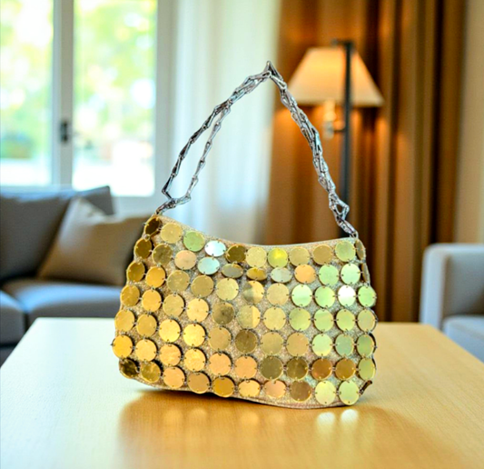 Circle ring handbag gold