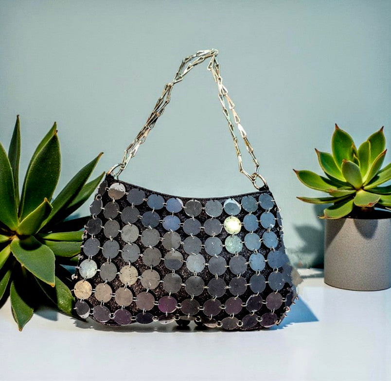 Circle ring handbag black