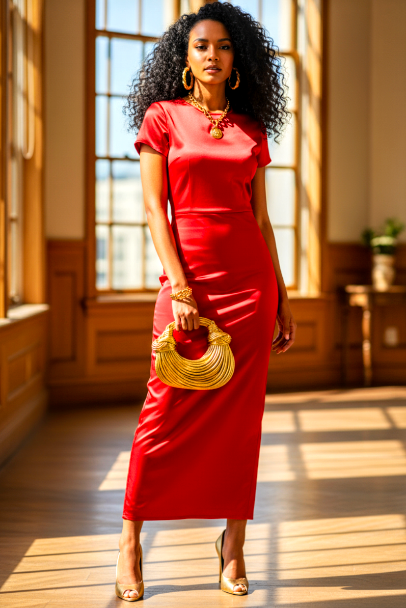 Crescent handbag gold