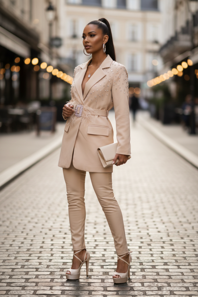 Top studded suit jacket