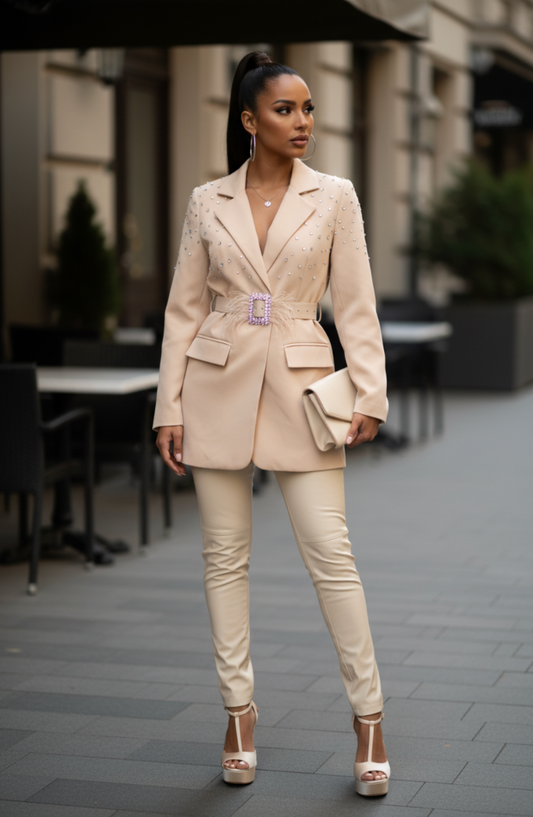 Top studded suit jacket
