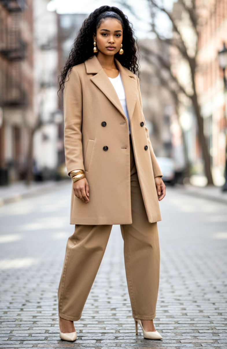 Lesley Wool Peacoat S-L