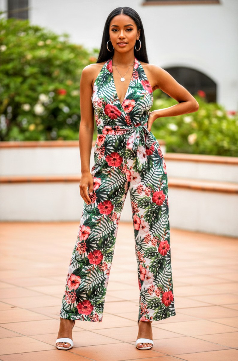 Floral Side Tie Jumper Size M